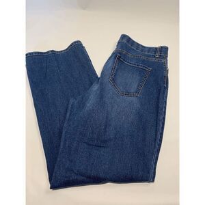 Gloria Vanderbilt Women's High Rise Denim Jeans Straight Leg Dark Wash Size 16